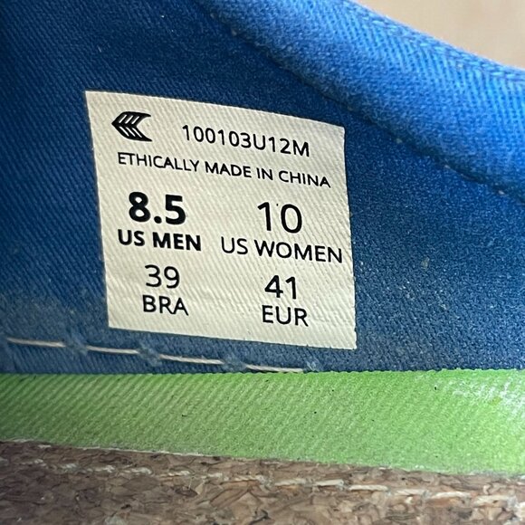 Cariuma Unisex Pantone Canvas Low Top Lace-Up Sneakers Classic Blue 8.5M 10W - Picture 2 of 15